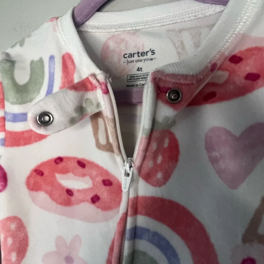 Carter's 2 Pair Bundle Girls Footie Pajamas Size 4T